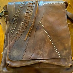 Free People Leather Backpack/Shoulder Bag